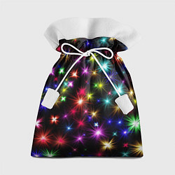 Мешок для подарков ПРАЗДНИЧНЫЕ ОГОНЬКИ, цвет: 3D-принт