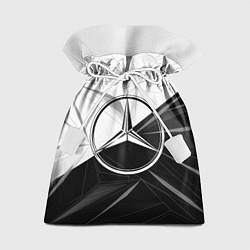 Мешок для подарков MERCEDES-BENZ МЕРСЕДЕС-БЕНЗ BLACK AND WHITE, цвет: 3D-принт