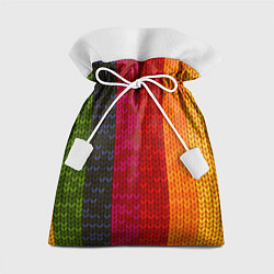 Мешок для подарков Вязаная радуга, цвет: 3D-принт