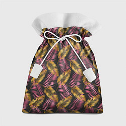 Мешок для подарков Тропические листья pink, цвет: 3D-принт