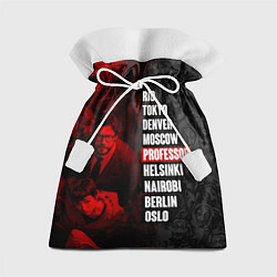 Мешок для подарков БУМАЖНЫЙ ДОМ ПЕРСОНАЖИ СЕРИАЛА BELLA CIAO!, цвет: 3D-принт