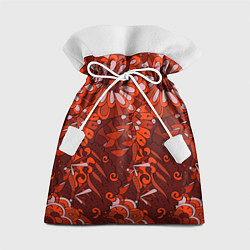 Мешок для подарков Красные цветы абстракция, цвет: 3D-принт