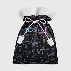 Мешок для подарков NEON BLACKPINK АВТОГРАФЫ, цвет: 3D-принт