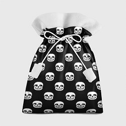 Мешок для подарков UNDERTALE SANS SKULL FACE PATTERN УЗОР, цвет: 3D-принт