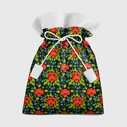 Мешок для подарков Цветы хохлома, цвет: 3D-принт