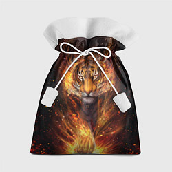 Мешок для подарков Огненный тигр Сила огня, цвет: 3D-принт