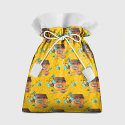 Мешок для подарков Мед и пчелы, цвет: 3D-принт