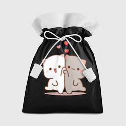 Мешок для подарков Кошачья любовь навсегда Kitty love forever, цвет: 3D-принт