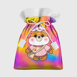 Мешок для подарков Шиба Ину Лалафанфан, цвет: 3D-принт