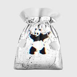 Мешок для подарков Banksy Panda with guns Бэнкси, цвет: 3D-принт
