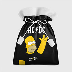 Мешок для подарков AC DC ГОМЕР СИМПСОН SIMPSONS, цвет: 3D-принт