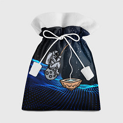 Мешок для подарков Космонавт - рыбак, цвет: 3D-принт