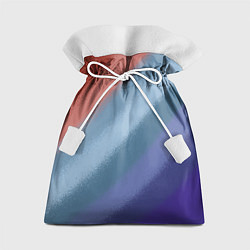 Мешок для подарков Полосатый коричнево-голубой паттерн, цвет: 3D-принт