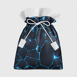 Мешок для подарков Синие разломы, цвет: 3D-принт