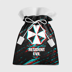 Мешок для подарков Resident Evil в стиле Glitch Баги Графики на темно, цвет: 3D-принт