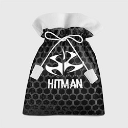 Мешок для подарков Hitman Glitch на темном фоне, цвет: 3D-принт