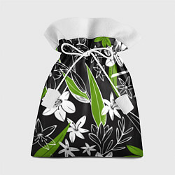 Мешок для подарков Белые цветы в летней ночи, цвет: 3D-принт