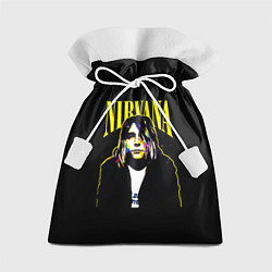 Мешок для подарков Рок - группа Nirvana, цвет: 3D-принт