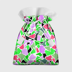 Мешок для подарков Abstract pattern green pink spots, цвет: 3D-принт