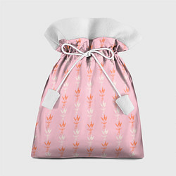 Мешок для подарков Веточки лаванды розовый паттерн, цвет: 3D-принт