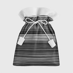 Мешок для подарков Black and white thin stripes Тонкие полосы, цвет: 3D-принт