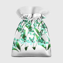 Мешок для подарков Flowers green light, цвет: 3D-принт