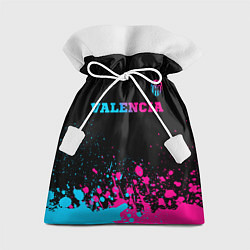 Мешок для подарков Valencia - neon gradient: символ сверху, цвет: 3D-принт