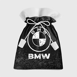 Мешок для подарков BMW с потертостями на темном фоне, цвет: 3D-принт
