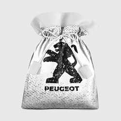 Мешок для подарков Peugeot с потертостями на светлом фоне, цвет: 3D-принт