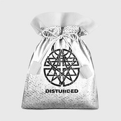 Мешок для подарков Disturbed с потертостями на светлом фоне, цвет: 3D-принт