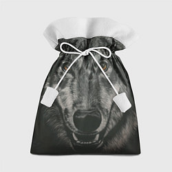 Мешок для подарков Крупная морда серого волка, цвет: 3D-принт