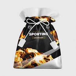 Мешок для подарков Sporting legendary sport fire, цвет: 3D-принт