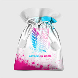 Мешок для подарков Attack on Titan neon gradient style, цвет: 3D-принт
