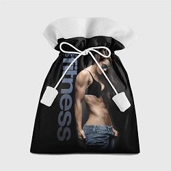 Мешок для подарков Фитнес-модель в джинсах, цвет: 3D-принт