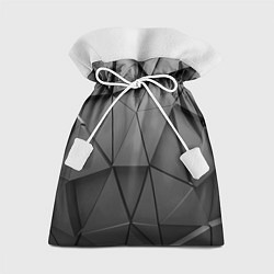 Мешок для подарков Треугольники серые, цвет: 3D-принт