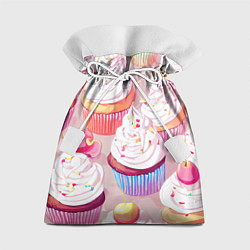 Мешок для подарков Много сладких капкейков, цвет: 3D-принт