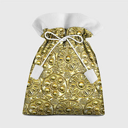 Мешок для подарков Золотая чеканка - текстура, цвет: 3D-принт