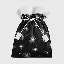 Мешок для подарков Семена одуванчика на чёрном фоне, цвет: 3D-принт