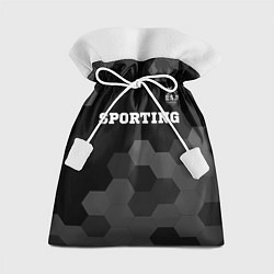 Мешок для подарков Sporting sport на темном фоне: символ сверху, цвет: 3D-принт