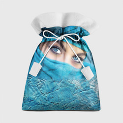 Мешок для подарков Синеглазая девушка в хиджабе, цвет: 3D-принт