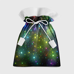 Мешок для подарков Маленькие неоновые звездочки, цвет: 3D-принт