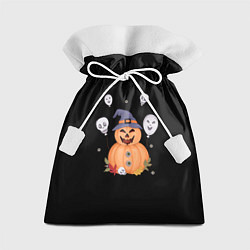 Мешок для подарков Злая тыква с шариками, цвет: 3D-принт