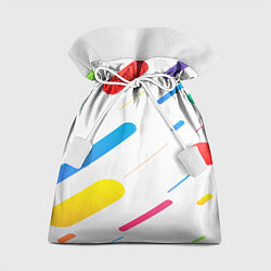 Мешок для подарков Разноцветные круги и полосы, цвет: 3D-принт