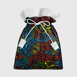Мешок для подарков Неоновый космический узор, цвет: 3D-принт