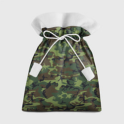 Мешок для подарков Камуфляж лес - мелкий, цвет: 3D-принт