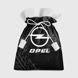 Мешок для подарков Opel speed на темном фоне со следами шин, цвет: 3D-принт