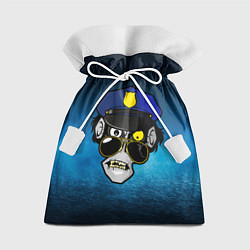 Мешок для подарков Череп полицейского, цвет: 3D-принт