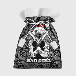 Мешок для подарков Bad girl with guns in a bandana, цвет: 3D-принт