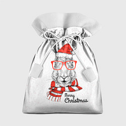 Мешок для подарков Santa Rabbit Merry Christmas!, цвет: 3D-принт