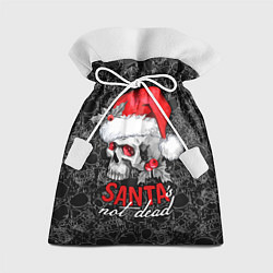 Подарочный мешок Skull in red hat, Santa is not dead